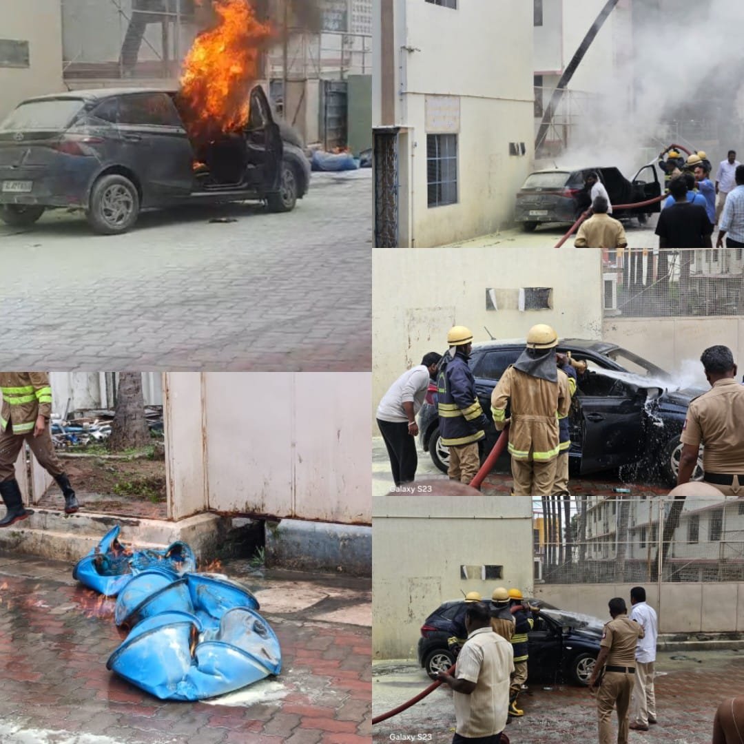 பழனி தண்டபாணி நிலையத்தில் சுகாதார ஒப்பந்த பணி மேலாளர் ரமேஷ் என்பவரின் கவன குறைவு காரணமாக தீ விபத்தா?