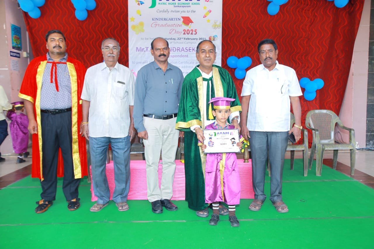 கள்ளக்குறிச்சி மாவட்டம் சங்கராபுரம் ஜெயம் மெட்ரிக் பள்ளியில் பட்டமளிப்பு விழா