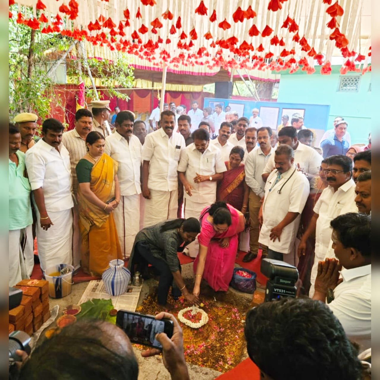 செங்கோட்டையில் 23 கோடி மதிப்பில் அமைய உள்ள புதிய கட்டிட பணிக்கான துவக்க விழா