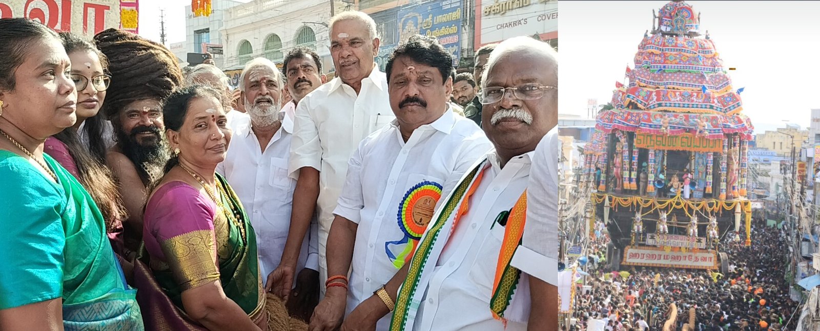 தென் தமிழகத்தின் புகழ்பெற்ற சிவாலயமான, திருநெல்வேலி அருள்மிகு நெல்லையப்பர் திருக்கோவில் ஆனிப்பெருந்திருவிழா தேரோட்டம்! ஆண்-பெண் பக்தர்கள் திரளாக பங்கேற்பு