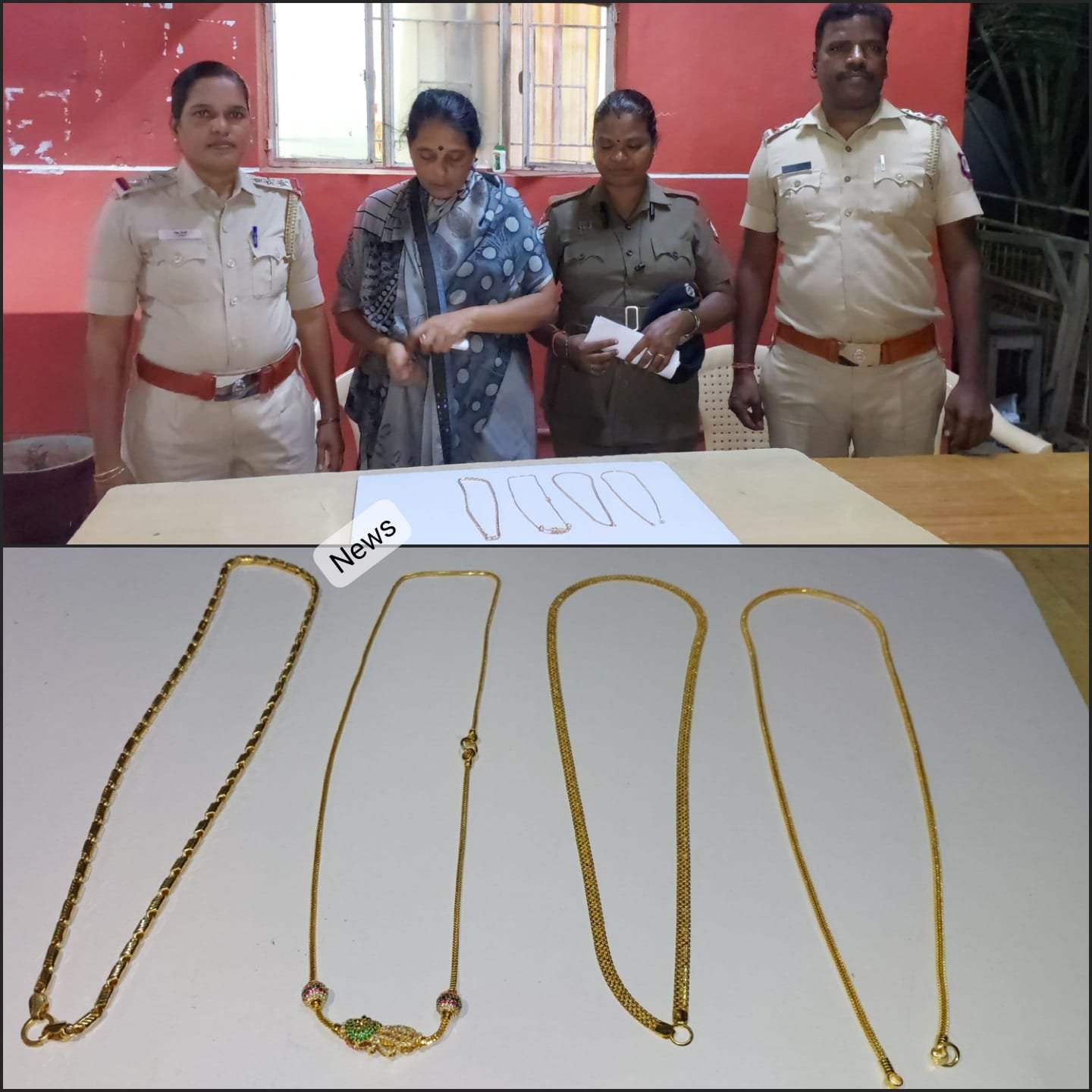 வாணியம்பாடி அருகே ஓய்வு பெற்ற வழக்கறிஞர் வீட்டில் 39 சவரன் தங்க நகைகளை திருடிய பணிப்பெண் கைது.16 அரை சவரன் நகை நகை பறிமுதல்.