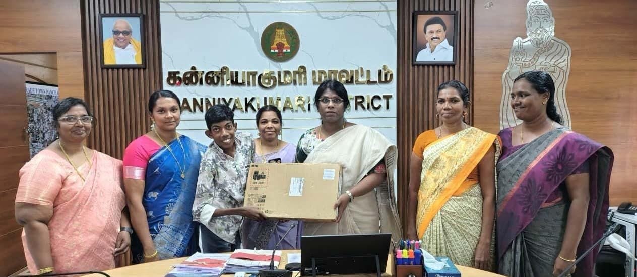 “நான் முதல்வன்” திட்டத்தின் கீழ் பயிற்சி பெற்று, இந்திய தகவல் தொழில்நுட்ப நிறுவனம் (IIIT) யில் உயர்கல்வியை தொடர்ந்த மாணவர்.