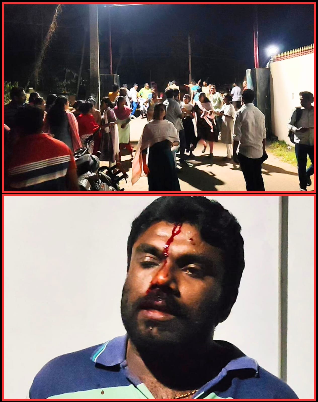 நாகர்கோவில் அருகே மேலசூரங்குடி கோல்டன் சிட்டியில் வீட்டு பிரச்சனை காரணமாக இரண்டு தரப்பினருக்கும் இடையே மோதல் ஏற்பட்டது.