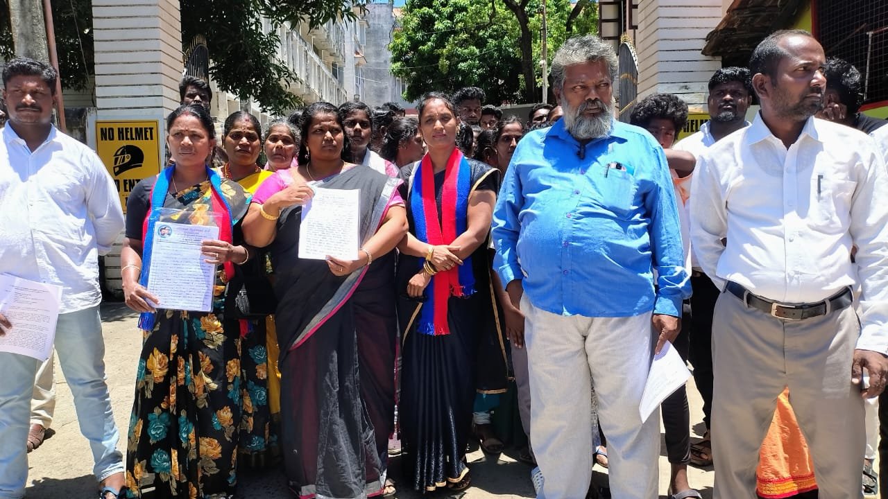 கன்னியாகுமரி மாவட்டம் விரிசடி காலனியில் சாதிவெறி தாக்குதல்கள் – புகார் மனு அளிப்பு