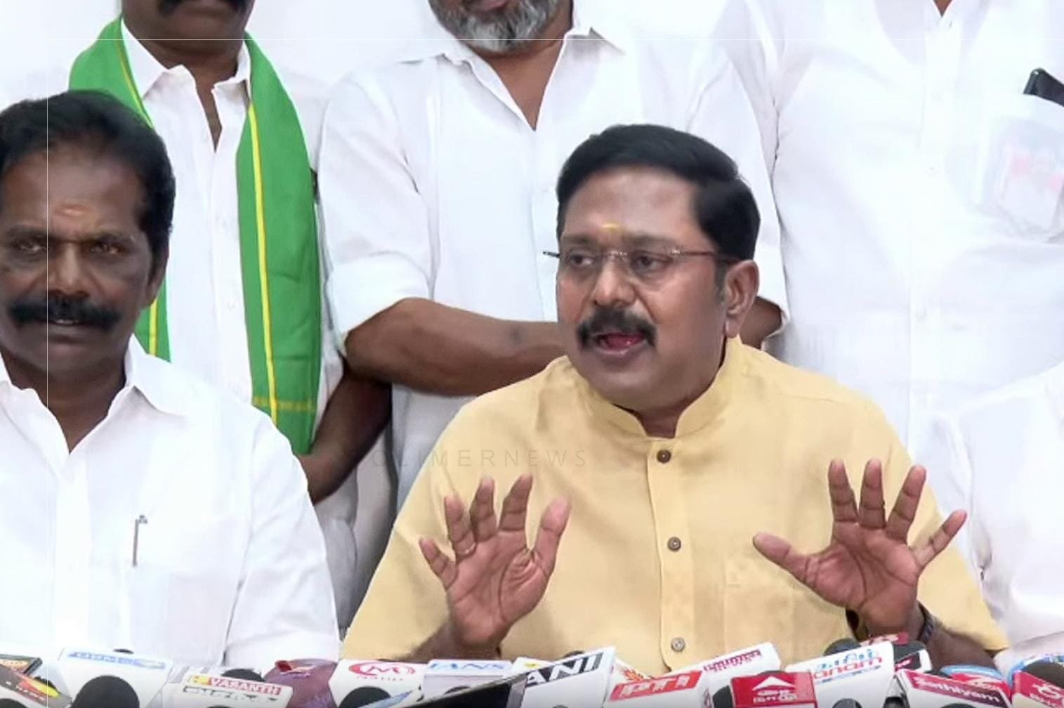 அமமுக பொதுச்செயலாளர் டிடிவி தினகரன் மதுரையில் செய்தியாளர் சந்திப்பு :