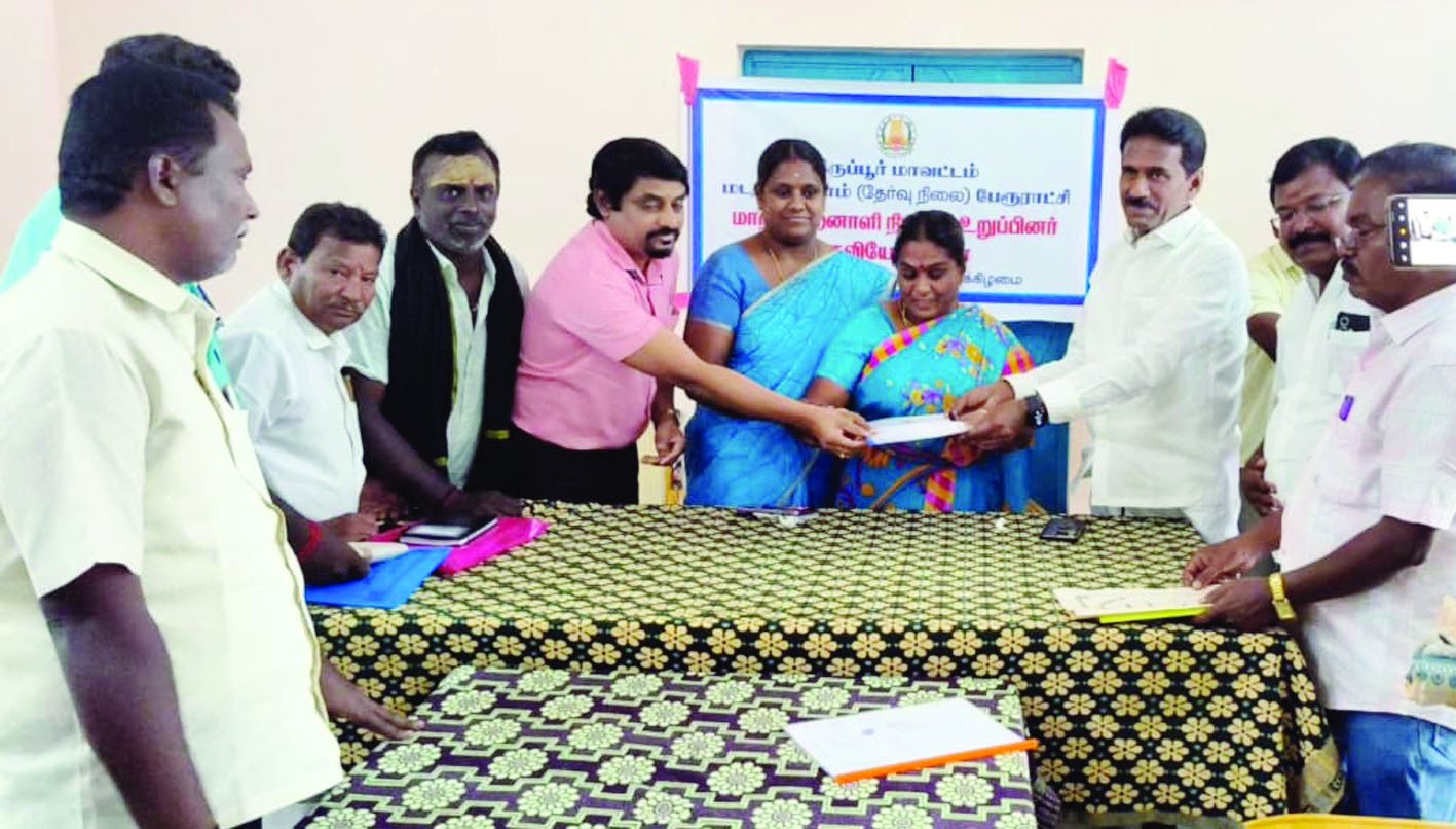 உடுமலை அருகே உள்ள மடத்துக்குளம் கணியூர் பேரூராட்சிகளில் மாற்றுத்திறனாளி நியமன உறுப்பினர்கள் பதவி ஏற்பு