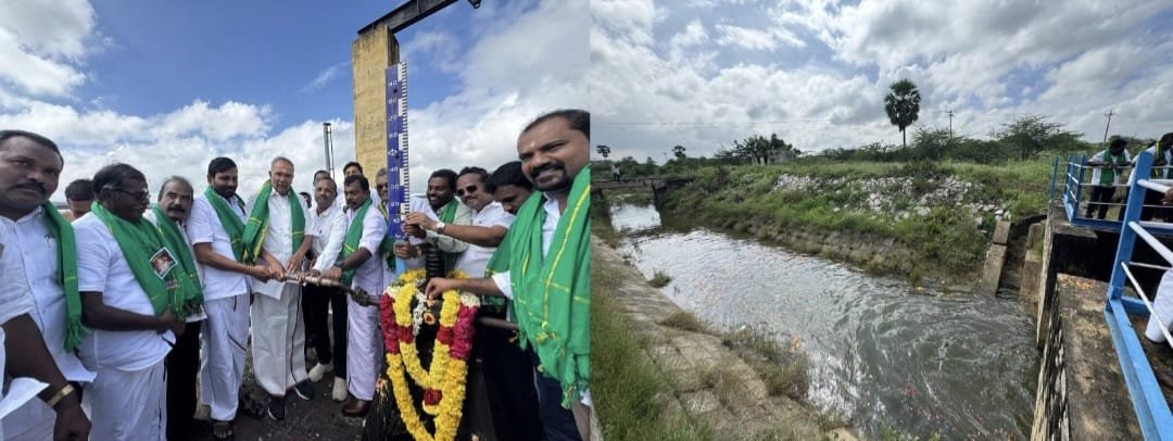 நடப்பு பிசானம் பருவ சாகுபடிக்காக, திருநெல்வேலி கோட்டைக்கருங்குளம், நம்பி ஆறு அணையில் இருந்து, தண்ணீர் திறந்து வைத்த சபாநாயகர்! 40 பாசன குளங்கள் மூலம், 1744 ஏக்கர் நிலங்கள், பாசனவசதி பெறும்!