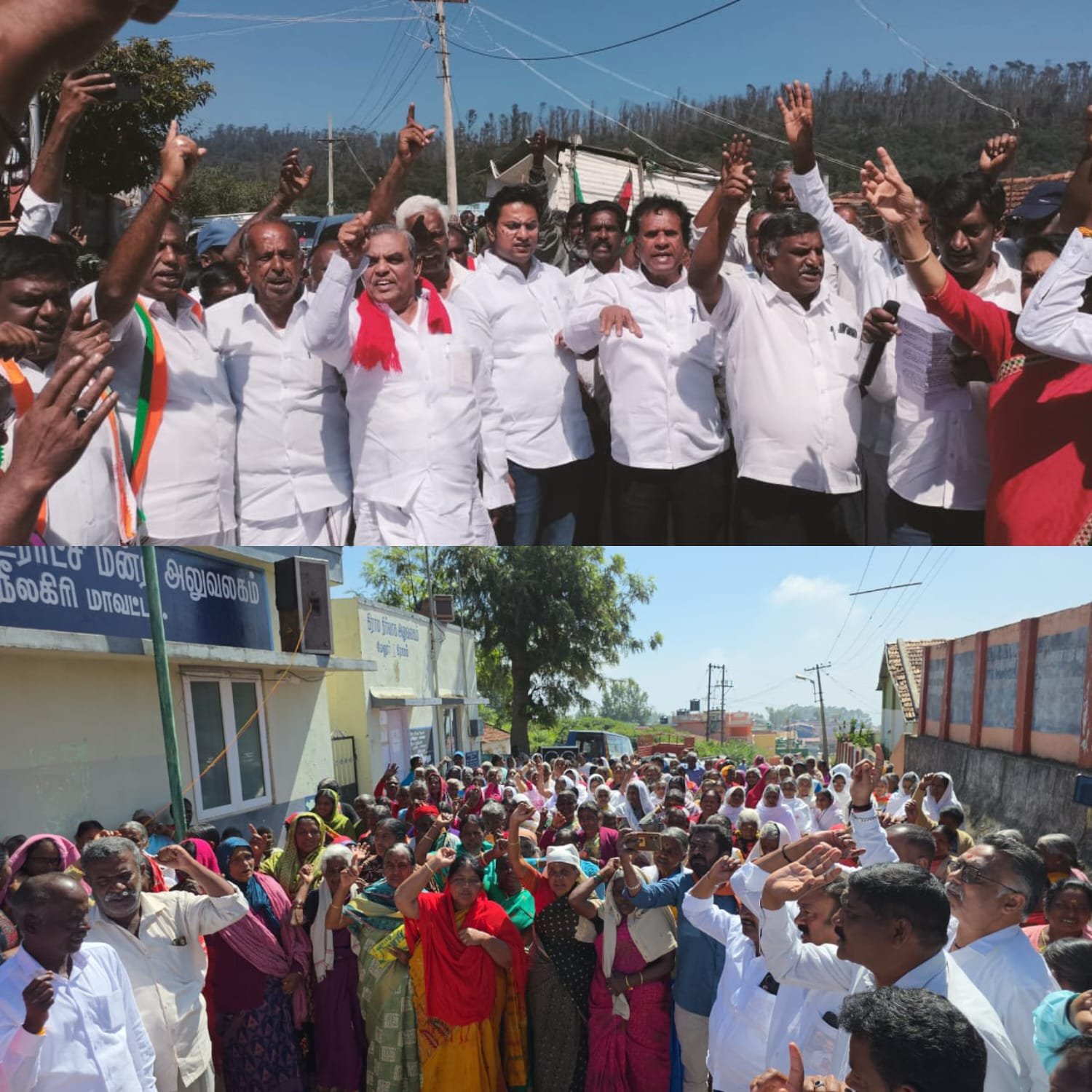 அதிமுகவையும் கண்டித்து மதச்சார்பற்ற முற்போக்குக் கூட்டணி சார்பில் மாபெரும் கண்டன ஆர்ப்பாட்டம் நடைபெற்றது.