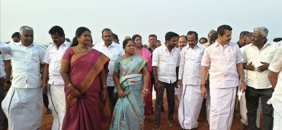 மாநில மகளிரணி மாநாடு நடைபெற இருக்கும்திடலின் ஏற்பாடுகளை பார்வையிடல்..