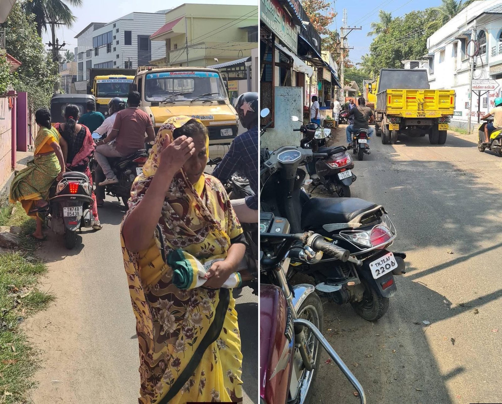 இளங்கடை கச்சேரி சாலை: டிப்பர் லாரிகளின் அட்டகாசம் — மக்கள் அவதி