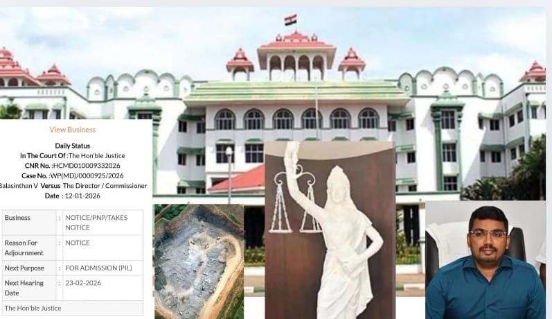 திண்டுக்கல் அருகே விதிகளை மீறி செயல்படும் கல் குவாரி மீது உயர் நீதிமன்றத்தில் வழக்கு தாக்கல்.