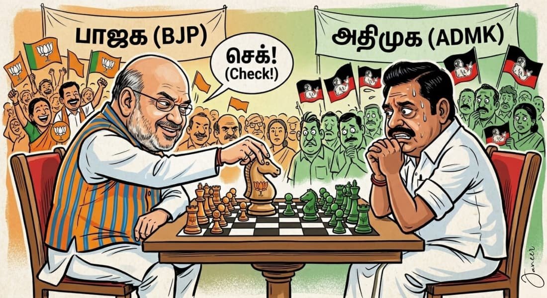 களத்தில் திமுக vs அதிமுகவா? அல்லது திமுக vs பாஜகவா? இரட்டை இலையைத் தவிர்த்து ‘தாமரை’யில் சங்கமிக்கும் கூட்டணிக் கட்சிகள்!