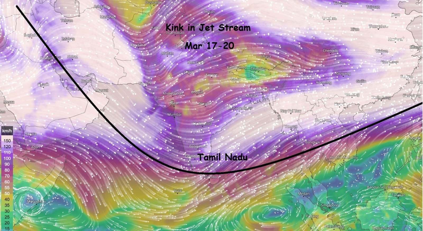 ஜெட் காற்றில் ஏற்பட்ட மாற்றம்: மார்ச் 20 வரை தமிழகத்தின் பல மாவட்டங்களில் பரவலான மழைக்கு வாய்ப்பு
