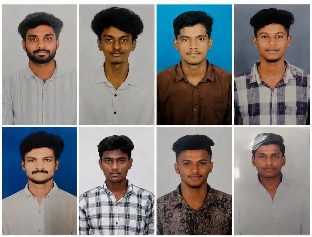 திருச்சூரில் சோகம்: நிறுத்தி வைக்கப்பட்டிருந்த லாரி மீது கார் மோதி திண்டுக்கல் PSNA கல்லூரி மாணவர்கள் 8 பேர் பலி